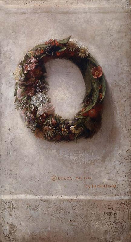 John La Farge Wreath of Flowers
